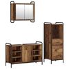 vidaXL Juego de Muebles de Ba&ntilde;o 3 uds. Madera envejecida