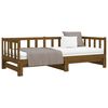 vidaXL Sofá cama extraíble madera de pino marrón miel 2x(90x200) cm