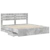vidaXL Estructura de cama Gris Concreto 200 x 200 cm Madera Ingenieril