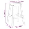 vidaXL Taburete de bar 2 pcs Blanco 52 x 43 x 73.5cm HDPE