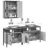 vidaXL Set de muebles de baño 3 pzas madera contrachapada gris sonoma