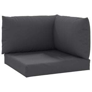 vidaXL Cojines para palets 3 unidades tela Oxford gris antracita