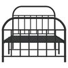 vidaXL Estructura cama sin colch&oacute;n con estribo metal negro 107x203 cm