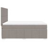 vidaXL Cama box spring con colch&oacute;n tela gris taupe 160x200 cm