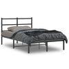 vidaXL Estructura cama sin colch&oacute;n con cabecero metal negro 120x190 cm