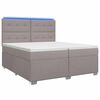 vidaXL Cama box spring con colch&oacute;n con cabecera Topo 200 x 200 cm Tela