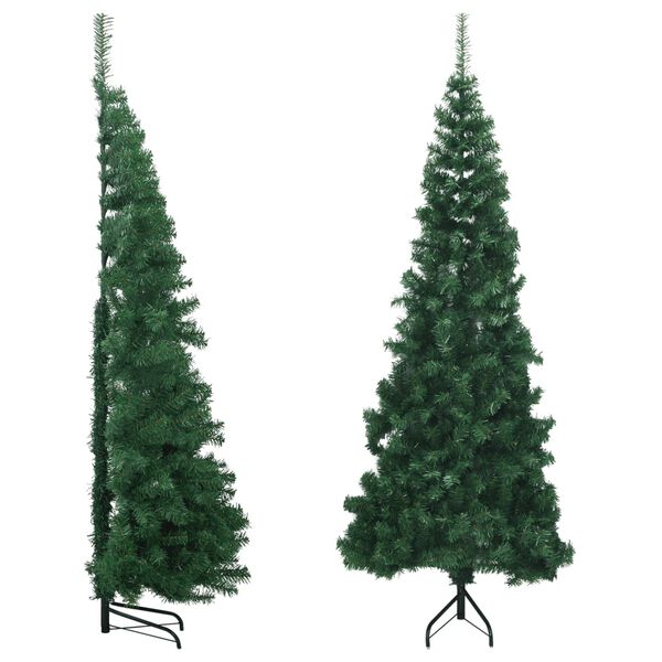 vidaXL &Aacute;rbol de Navidad artificial de esquina verde 240 cm PVC