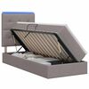 vidaXL Cama de almacenamiento LED con colch&oacute;n Topo 90 x 200 cm Tela