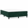 vidaXL Estructura Estructura de cama con somier terciopelo verde oscuro 140x190 cm