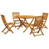 vidaXL Set de comedor de jard&iacute;n plegable 5 pzas madera maciza acacia