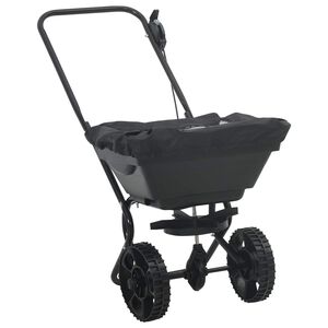 vidaXL Esparcidor Negro 82 x 46 x 75 cm PVC y Acero