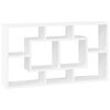 vidaXL Estanter&iacute;a de pared con 8 compartimentos blanco brillante