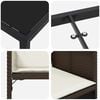 vidaXL Conjunto de Comedor de Jard&iacute;n 9 pcs Marr&oacute;n rat&aacute;n sint&eacute;tico