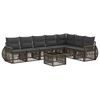 vidaXL Conjunto de sof&aacute;s de jard&iacute;n 8 pcs Gris y Gris Oscuro