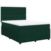 vidaXL Cama box spring con colch&oacute;n terciopelo verde oscuro 140x200 cm