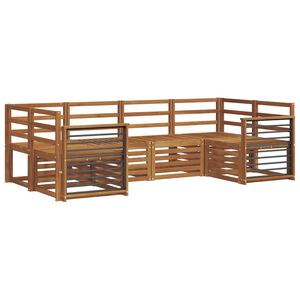 vidaXL Juegos de sof&aacute;s 6 pcs Natural Madera de Acacia S&oacute;lida