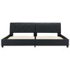 vidaXL Estructura de cama de cuero sintético negro 180x200 cm