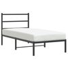 vidaXL Estructura cama sin colch&oacute;n con cabecero metal negro 90x190 cm
