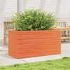 vidaXL Jardinera de madera maciza pino marr&oacute;n cera 90x40x46 cm