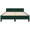 vidaXL Estructura cama sin colch&oacute;n terciopelo verde oscuro 120x200 cm