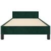 vidaXL Estructura de cama sin colch&oacute;n terciopelo verde oscuro 80x200cm
