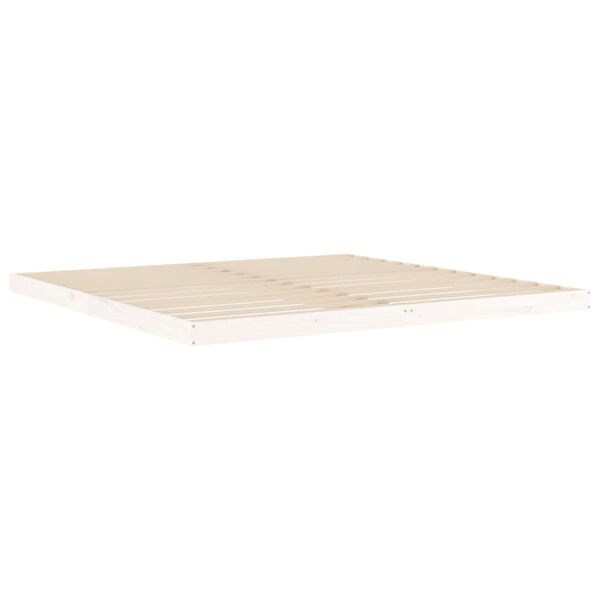 vidaXL Estructura de cama sin colchón madera maciza blanca 200x200 cm