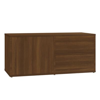 vidaXL Mueble de TV madera contrachapada roble marrón 80x34x36 cm