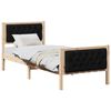 vidaXL Estructura de cama Negro 80 x 200 cm Madera de pino macizo
