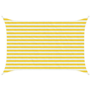 vidaXL Toldo Vela Rectangular 2 x 2,5 m HDPE Amarillo y blanco