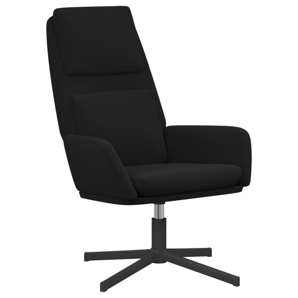 vidaXL Sill&oacute;n de relax de terciopelo negro