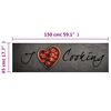 vidaXL Alfombra de cocina lavable terciopelo texto Cooking 45x150 cm