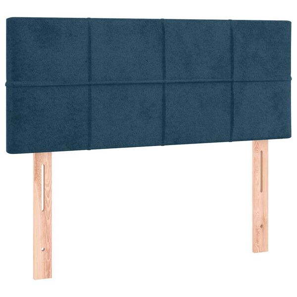 vidaXL Cabecero con LED de terciopelo azul 100x5x78/88 cm