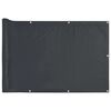 vidaXL Pantalla de privacidad de balc&oacute;n PVC gris antracita 400x75 cm