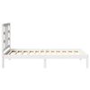 vidaXL Estructura de cama individual madera maciza blanco 90x190 cm