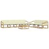 vidaXL Conjunto de sof&aacute;s de exterior 8 pcs Blanco y Crema