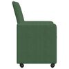 vidaXL Sillas de Comedor con Ruedas 2 pcs Verde gris&aacute;ceo Tela de pana