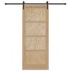 vidaXL Puerta Corredera Natural y negro 86 x 211 cm