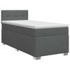 vidaXL Cama box spring con colch&oacute;n Gris oscuro 90 x 190cm Tela