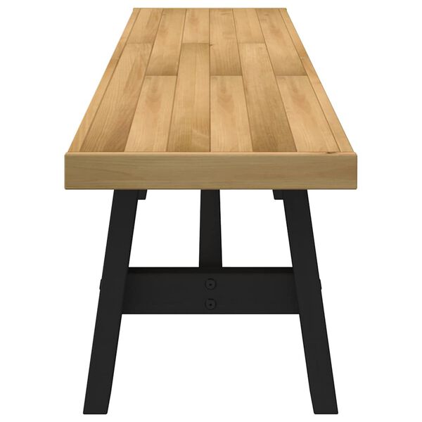 vidaXL Banco comedor NOAIN patas forma A madera maciza pino