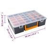 vidaXL Cajas de accesorios 2 uds divisores extraíbles PP 360x250x85mm