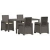 vidaXL Conjunto de Comedor de Jard&iacute;n 5 uds. Gris Claro y Crema PP
