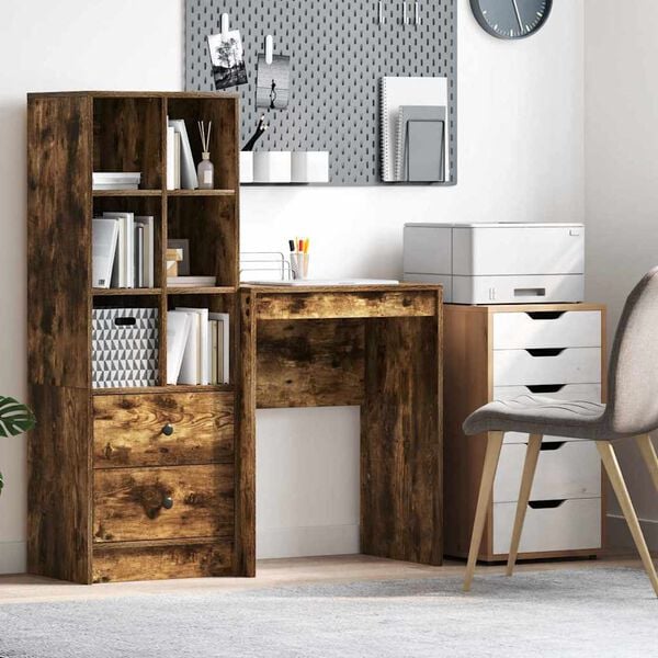 vidaXL Escritorio Roble ahumado 60 x 40 x 76 cm Madera contrachapada