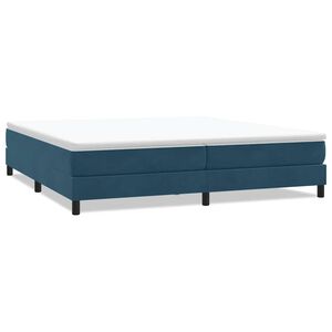 vidaXL Cama box spring sin colch&oacute;n terciopelo azul oscuro 200x220 cm