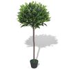 vidaXL &Aacute;rbol de laurel artificial con macetero 125 cm verde