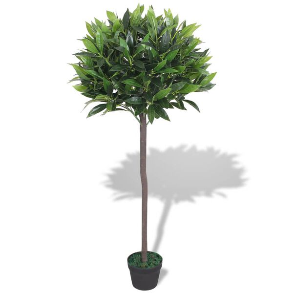 vidaXL &Aacute;rbol de laurel artificial con macetero 125 cm verde