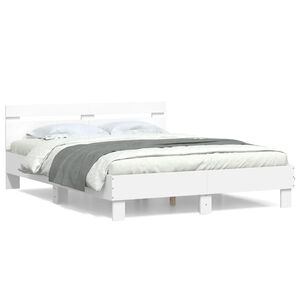 vidaXL Estructura de cama sin colch&oacute;n blanco 140x190 cm