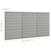 vidaXL Tableros de clavijas para pared 3 unidades acero 40x58 cm