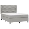 vidaXL Cama box spring con colch&oacute;n tela gris claro 140x200 cm
