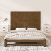 vidaXL Cabecero cama pared madera maciza pino marr&oacute;n miel 147x3x90 cm
