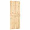 vidaXL Puerta corredera con herrajes madera maciza de pino 85x210 cm